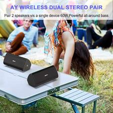 AY Portable Bluetooth Speaker 30W, IPX7 Waterproof Speaker with Louder Stereo Sound & Richer Bass, TWS, Microphone, Durable Wireless Speaker 24H Playtime for Outdoors,Camping, Beach,Travel,Home Party.