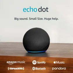 Amazon Echo Dot 5th Gen Vibrant sounding Alexa speaker, Great for Bedrooms, Dining Rooms and Offices, Charcoal