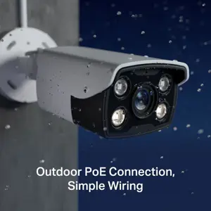 TP-Link VIGI C340 VIGI 4MP HD Outdoor Full-Color Bullet Network Camera | CCTV Wired Security Camera | Smart IR | Waterproof IP66 | H.265+ | Smart Detection | 6mm Lens
