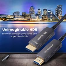 SOEYBAE HDMI Cable 4K Fiber Optic HDMI Cable 18Gbps High Speed Support 4K@60Hz HDR10, 4:4:4, 3D, ARC,HDCP 2.2, PS3, PS4,PC
