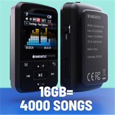 MP3 Player with Bluetooth | Portable Music Player with Headphones | Colour Screen, Easy Controls, Lock Button, Sports Clip | Oakcastle 8GB Bluetooth