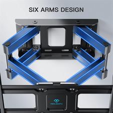 PERLESMITH PSMFK4 TV Wall Bracket, Swivel Tilt TV Wall Mount for 26-65 Inch Flat & Curved TV up to 45kg, TV Bracket Max