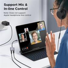 UGREEN USB C to 3.5mm Headphone and Charger Adapter 2 in 1 Type C to Aux Audio Jack with PD 60W Fast Charging Dongle for Headphone Earbud Compatible with Samsung S25/24 Ultra iPad Pro Air
