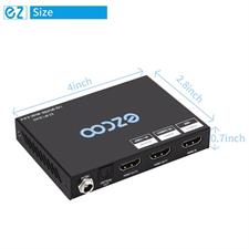 EZCOO HDMI Splitter 1x2 4K 60Hz 4:4:4 18Gbps HDR Dolby Vision HDCP 2.2, Audio Breakout SPDIF Optical 5.1CH