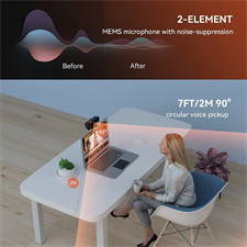 NUROUM V11 2K business webcam with dual mic perfect for hybrid collaboration and live streaming