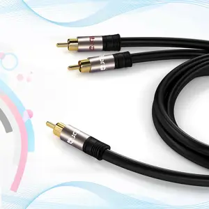 IBRA RCA Cable 3m, Y Cable/Subwoofer Cable/Audio Cable / 1 x RCA to 2 x RCA
