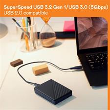WD - My Passport 2TB External USB 3.0 Portable Hard Drive - Black
