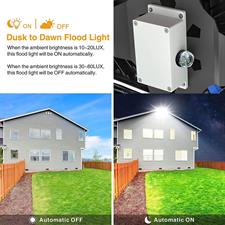 STASUN LED Flood Light, Dusk to Dawn, 300W 27000LM Ultra Bright Outdoor Lights with 3 Heads Adjustable 320 Degree Wide Angle, 6000K, IP66 Waterproof