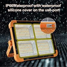 100W Rechargeable Work Light, 10000Lum Portable Solar LED Floodlight with USB Port/Magnetic/ 16500mAh/ 4 Lighting Modes, Emergency Work Lamp Job Site Ligh for Camping, Fishing 