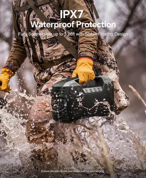 Houl Zallee Vocboom E86 Bluetooth Speaker, IPX7 Waterproof, 90W Peak, 32H, Black | Floating Design, Deep Bass, TWS Stereo