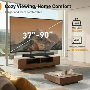 Perlegear PGTVS20 Universal TV Stand Legs for 37–90 inch TVs up to 150 lbs | 8 Height Adjustable, TV Legs Replacement Suitable for Soundbar, Max VESA 800 x 500mm,Livingroom & Bedroom