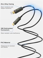 SOEYBAE HDMI Cable 4K Fiber Optic HDMI Cable 18Gbps High Speed Support 4K@60Hz HDR10, 4:4:4, 3D, ARC,HDCP 2.2, PS3, PS4,PC