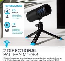Lab Talk Go USB Microphone | USB-C Output | Cardioid or Omnidirectional | 96k Sample Rate | 20Hz - 20kHz Frequency Response | Volume Control and Quick Mute | Plug and Play