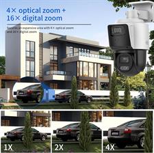 HIKVision PTZ Camera Compatible DS-2SE3C404MWG-E/14 TandemVu 4MP+4MP Dual Lens Security Cameran 4X POE PTZ Network Camera 2.8 to 12 mm Lens and Color Vu Bullet Camera 2.8mm Lens 