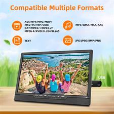 KCR 13.3 inch Small TV,Portable TV with Antenna,ATSC Digital TV,Support Camping/car/Travel/Viewing,Built in Rechargeable Battery,USB,AV Video,HDMI Input Port