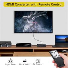 Prozor 3x1 HDMI Switch with Audio Extractor, 3 Port 4K HDMI Switcher HDMI Audio Converter, with IR Remote and 3.5mm Male to 2 RCA Female Stereo Audio Cable