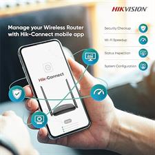 Hikvision 2.4G 300Mbps Network Wireless Dual Antennas Wi fi Router for Home, Black, DS-3WR3N