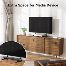 BONTEC Universal Table Top TV Stand Pedestal for 22-65 inch LCD/LED/OLED/Plasma TVs, Replacement TV Stand Legs for Screen Monitor Riser, Securely Holds 50KG & Max.VESA 800x400mm