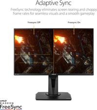 ASUS TUF Gaming 25" 1080P Monitor (VG259Q) - Full HD, IPS, 144Hz, 1ms, Extreme Low Motion Blur, Speaker, Adaptive-Sync, G-SYNC Compatible, VESA Mountable, DisplayPort, HDMI, Height Tilt Adjustable