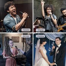 OneOdio ON55 Wired Karaoke Microphone w/ 16.4ft XLR Cable, Mic Clips, Metal Female, ON/Off Switch - Vocal Dynamic Mic for Singing, Speech, Wedding, Outdoor Activities - Cord Handheld