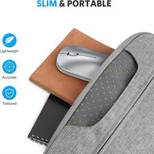 OMOTON Bluetooth Mouse for iPad and iPhone (iPadOS 13 / iOS 13 and Above), Ultra-Thin Wireless Mouse Compatible with Bluetooth Enabled Computer, Laptop, PC, Notebook, and Mac Series (Silver)(Rose Gold)