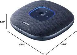 Anker PowerConf S3 Bluetooth Speakerphone, Enhanced Voice Pickup, 6 Mics, 24H CallTime, Bluetooth 5, App Control, USB C, Conference Speaker Compatible with Leading Platforms, Ideal for Home Office