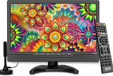 KCR 13.3 inch Small TV,Portable TV with Antenna,ATSC Digital TV,Support Camping/car/Travel/Viewing,Built in Rechargeable Battery,USB,AV Video,HDMI Input Port