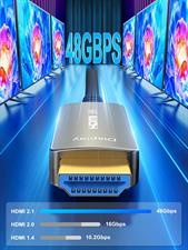 SOEYBAE HDMI Cable 4K Fiber Optic HDMI Cable 18Gbps High Speed Support 4K@60Hz HDR10, 4:4:4, 3D, ARC,HDCP 2.2, PS3, PS4,PC