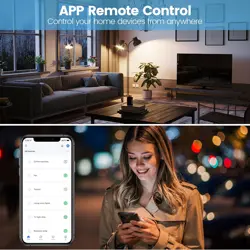 EIGHTREE WiFi Smart Socket, EIGHTREE Mini Smart Plug, Compatible with Alexa, Google Home, SmartThings, Energy Consumption Monitoring, 2.4 GHz Required, 4 Pack