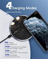 KUULAA 15W Qi Wireless Charger For Xiaomi Mi 9 Pro Mirror Wireless Charging Pad Fast Charger For iPhone