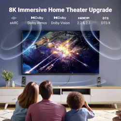 UGREEN 8K HDMI 2.1 Cable Certified 10FT, 10K Ultra High Speed HDMI Cord 4K 240Hz 48Gbps HDCP 2.2&2.3 eARC HDR Dolby Compatible for PS5 Xbox Series X/Switch 2/Roku TV/Laptop/Monitor/Mac mini M4 Pro