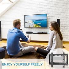 PERLESMITH PSSL1 Fixed TV Wall Mount Bracket for 17-39 Inch LED LCD OLED 4K Flat Screen TVs - Ultra Slim TV Mount Max VESA 200x200mm - Single Stud Low Profile Fix Wall Mount Holds up to 66lbs 