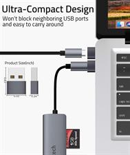 Syntech USB C Female to USB Male Adapter Pack of Three  [Travel Must Haves, Aluminum] USB C to USB Adapter, Type C Charger Cable Power Converter Compatible with iPhone 15 Apple Watch AirPods CarPlay, etc.