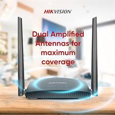 Hikvision 2.4G 300Mbps Network Wireless Dual Antennas Wi fi Router for Home, Black, DS-3WR3N