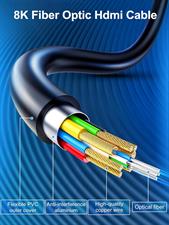 SOEYBAE HDMI Cable 4K Fiber Optic HDMI Cable 18Gbps High Speed Support 4K@60Hz HDR10, 4:4:4, 3D, ARC,HDCP 2.2, PS3, PS4,PC