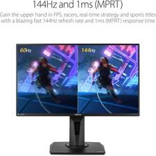 ASUS TUF Gaming 25" 1080P Monitor (VG259Q) - Full HD, IPS, 144Hz, 1ms, Extreme Low Motion Blur, Speaker, Adaptive-Sync, G-SYNC Compatible, VESA Mountable, DisplayPort, HDMI, Height Tilt Adjustable