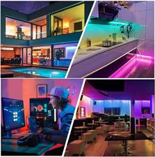 VOYOMO LED Strip Lights with Remote 10m Bluetooth Colour Changing LED Strip Lights, Music Sync, APP Control, RGB 5050 LED Lights Strip for Bedroom Home Kitchen Indoor Decorations (2X5m)