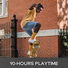 DOQAUS CARE1 Bluetooth Headphones Over Ear, 90 Hrs Playtime Wireless Headphones, 3 EQ Modes, Foldable Hi-Fi Stereo Bass Headphones, Soft Memory Protein Earmuffs, Built-in Mic＆Wired Mode