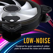EZDIY-FAB 120mm Computer Case Fan,Motherboard Aura Sync Fan,High Airflow,Speed Adjustable, ARGB Fan with Fan Hub and Remote-5 Pack