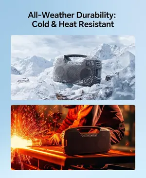 Houl Zallee Vocboom E86 Bluetooth Speaker, IPX7 Waterproof, 90W Peak, 32H, Black | Floating Design, Deep Bass, TWS Stereo
