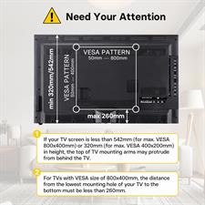 BONTEC Universal Table Top TV Stand Pedestal for 22-65 inch LCD/LED/OLED/Plasma TVs, Replacement TV Stand Legs for Screen Monitor Riser, Securely Holds 50KG & Max.VESA 800x400mm