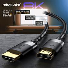 Primewire HDMI 2.1 8k 4k Cable 3M, 8k@30Hz 120Hz DSC, 4k@60Hz 120Hz 144Hz 240Hz DSC, UHD II High Speed Ethernet HDMI Lead 3D HDR 10+ eARC Dolby Vision Compatible with PC Laptop 