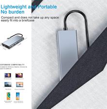 USB C HUB  11 in 1 Dongle with 4K HDMI, VGA, Type C PD, USB3.0, RJ45 Ethernet, SD/TF Card Reader, 3.5mm AUX, MacBook Pro/Air, Other Type C Laptops