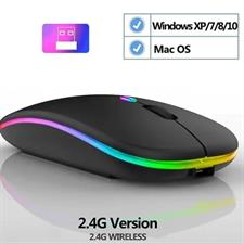 W10 Bluetooth and Wireless Dual Mode RGB Mouse – Slim Rechargeable Mouse