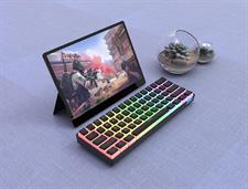 STK61 60% Bluetooth 5.0/USB Wired Dual Mode Mechanical Keyboard, Pudding PBT Keycaps, 61 Keys Compact Gaming Keyboard, Long Rechargeable Battery Life, USB Type C Cable Included, Blue Switch, Black