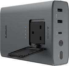 Omars 24000mAh AC Outlet Portable Laptop Power Bank, 90W High Capacity Power Bank, 18W USB-C PD In/Output, USB-A Output, Fast Charging Battery Pack for MacBook Outdoor Camping Travel Emergency