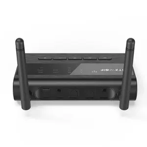 Blitzwolf BW-BR5 3 In 1 Bypass bluetooth V5.0 Audio Transmitter Receiver 3.5mm Aux Wireless Audio Adapter Low Latency 80m/262ft Long Range For TV PC Headphone Car Stereo System Home Sound System