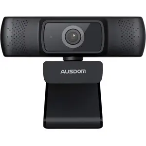 AUSDOM AF640 Full HD Business Web Camera Autofocus 1080P with Dual Noise Reduction Microphones, 90° Wide-Angle View for Desktop/Laptop/Mac, Work with Skype/Twitch/Lync/WebEx