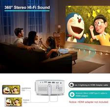 FANGOR Mini Projector, Protable Compatible with HDMI/USB/SD/VGA/TV Stick/AV/PS4/XBOX for Home Theater