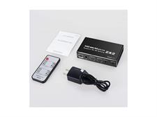 HDMI Matrix Switch 2x2,AUBEAMTO 4K@60Hz HDMI Switch Adapter 2 in 2 Out with IR Remote Control, Support HDMI 2.0b, HDCP2.2, HDR10, Ultra HD, 3D